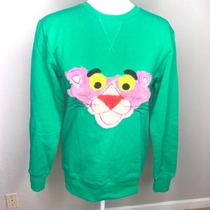 LC23 Pink Panther faux fur sweatshirt used